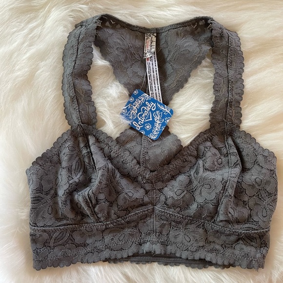 Free People Galloon Reggiseno Top da Donna, in Pizzo - Blu - M Free People Galloon Reggiseno Top da Donna, in Pizzo - Blu - M